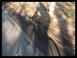 Cyclist shadow